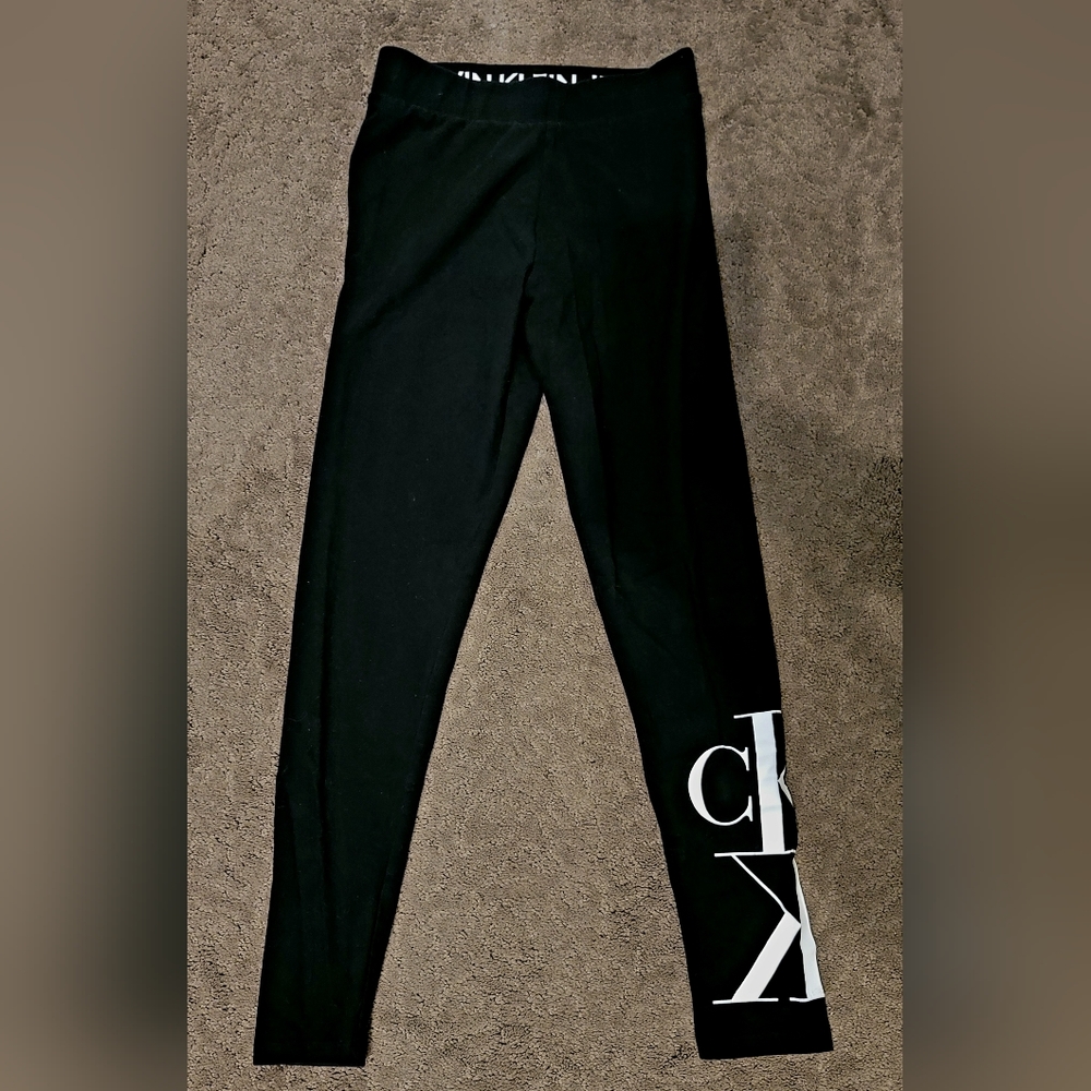 Calvin Klein Jeans logo ankle leggings in black | Women's | Size S/P/CH